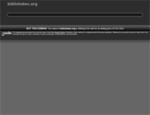 Tablet Screenshot of forum.bibliotobec.org